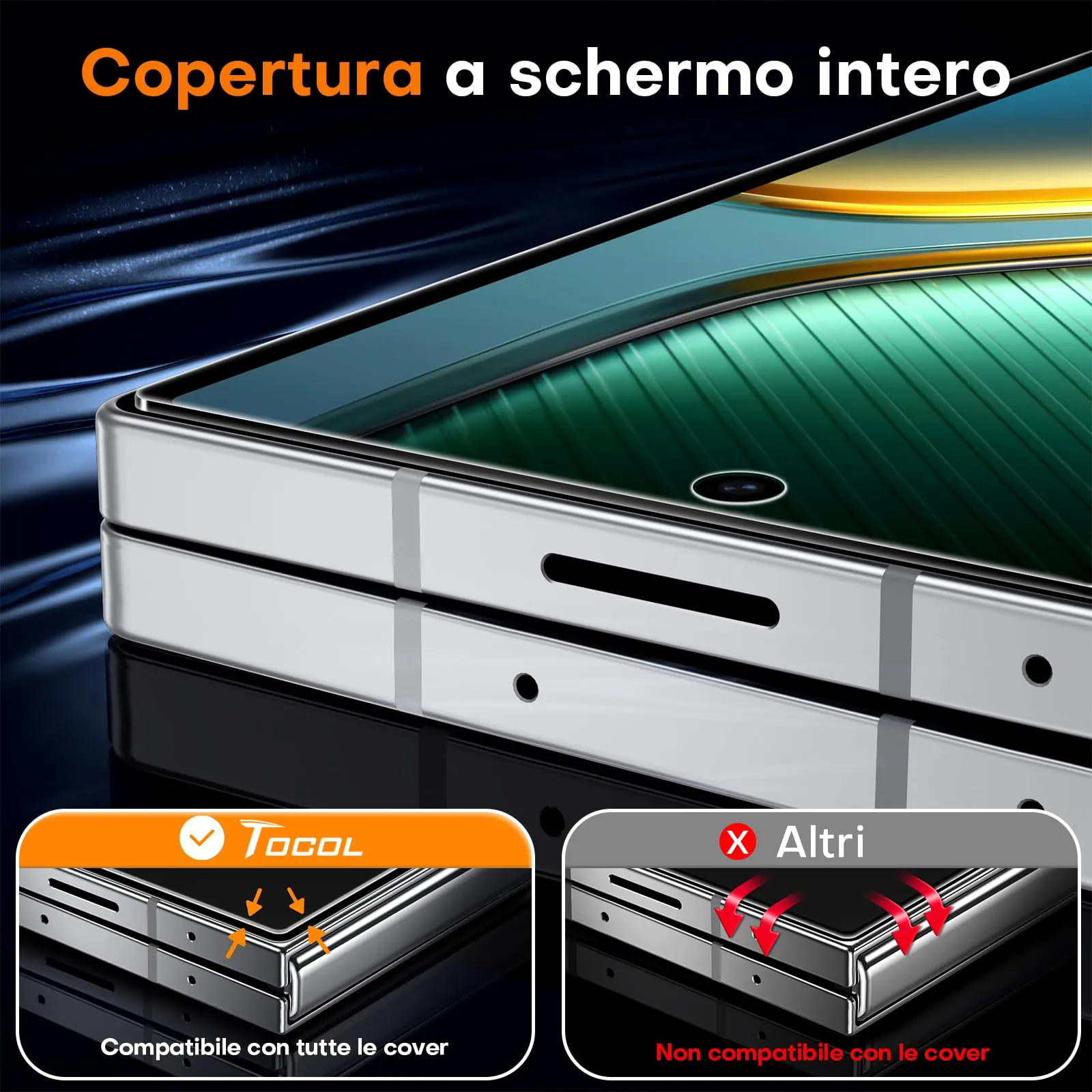 TOCOL Privacy Pellicola per Samsung Galaxy Z Fold 8 Ultra - immagine 3
