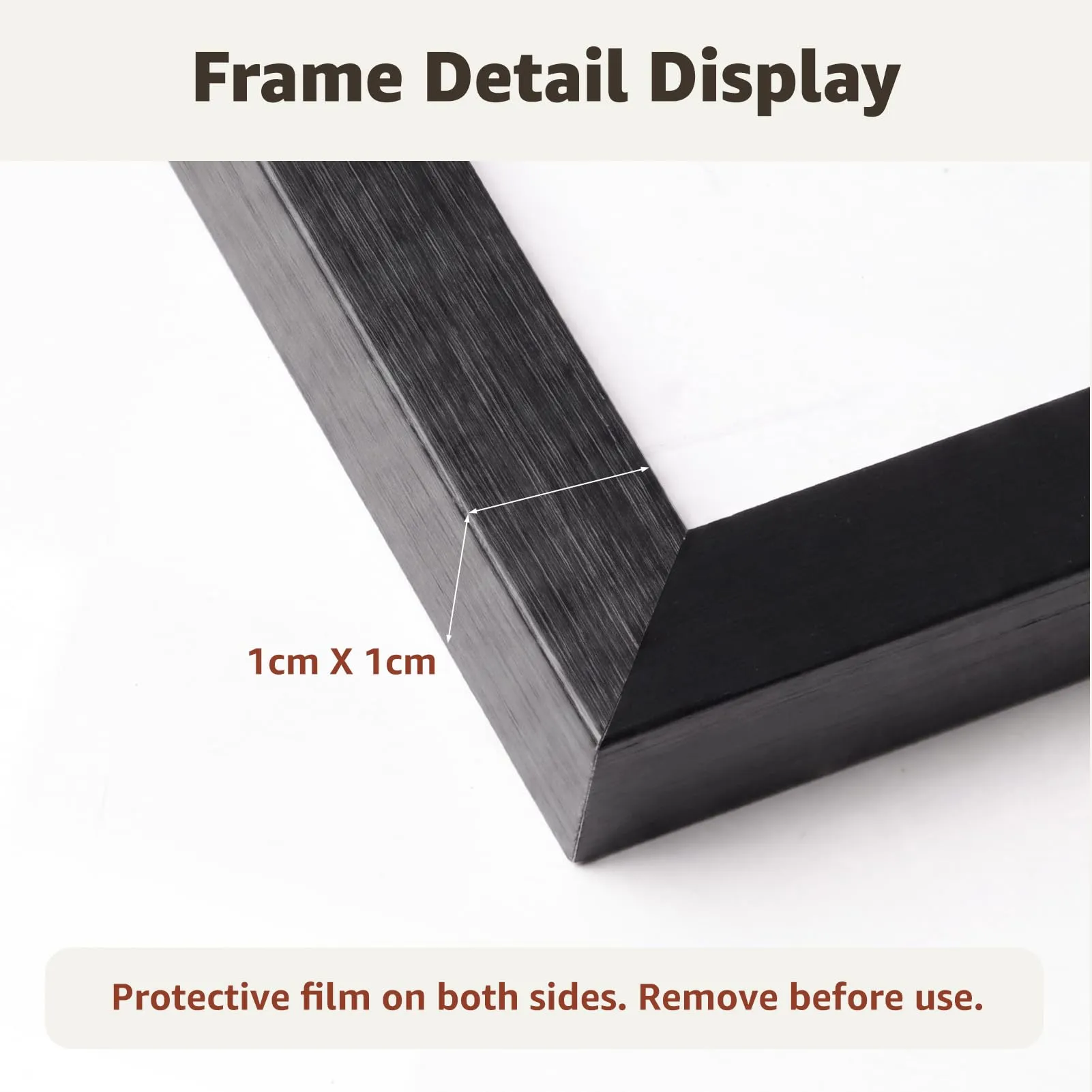 Giftgarden Cornice in Alluminio Spazzolato Nero, 40x60 cm, Set da 1 - immagine 5