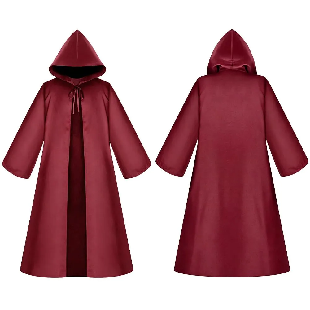 AOOWU Mantello con Cappuccio Lungo Unisex, Bordeaux (M) - immagine 8