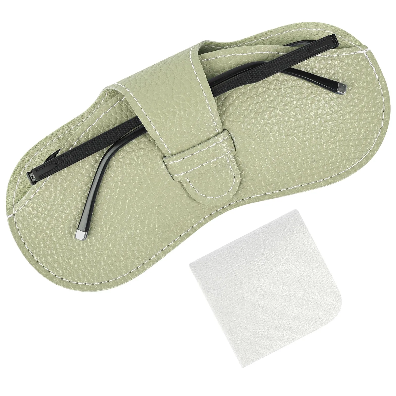 BUTBU Custodia Occhiali Morbida in Pelle PU, Grigio - immagine 1
