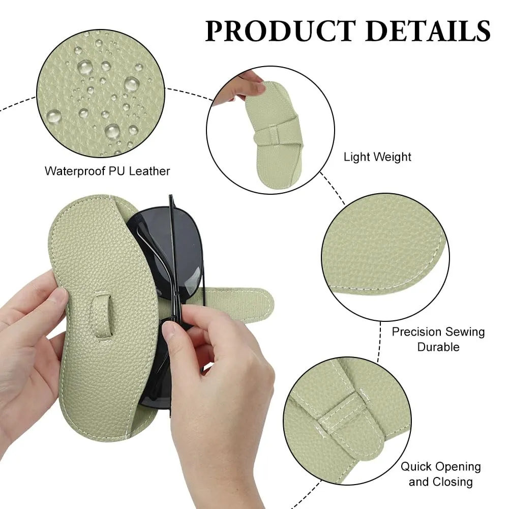 BUTBU Custodia Occhiali Morbida in Pelle PU, Grigio - immagine 3