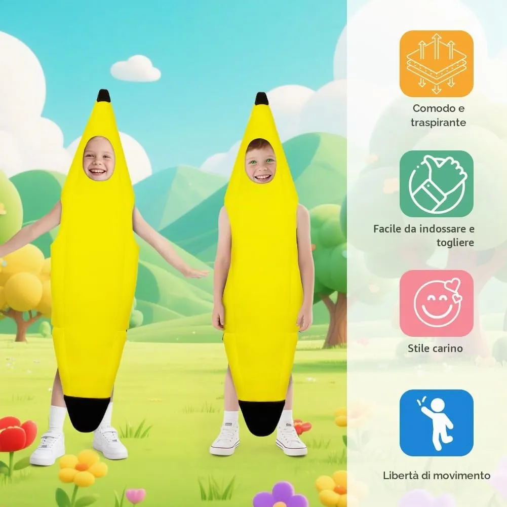 AYBUY Banana Costume for Kids, Unisex - immagine 4
