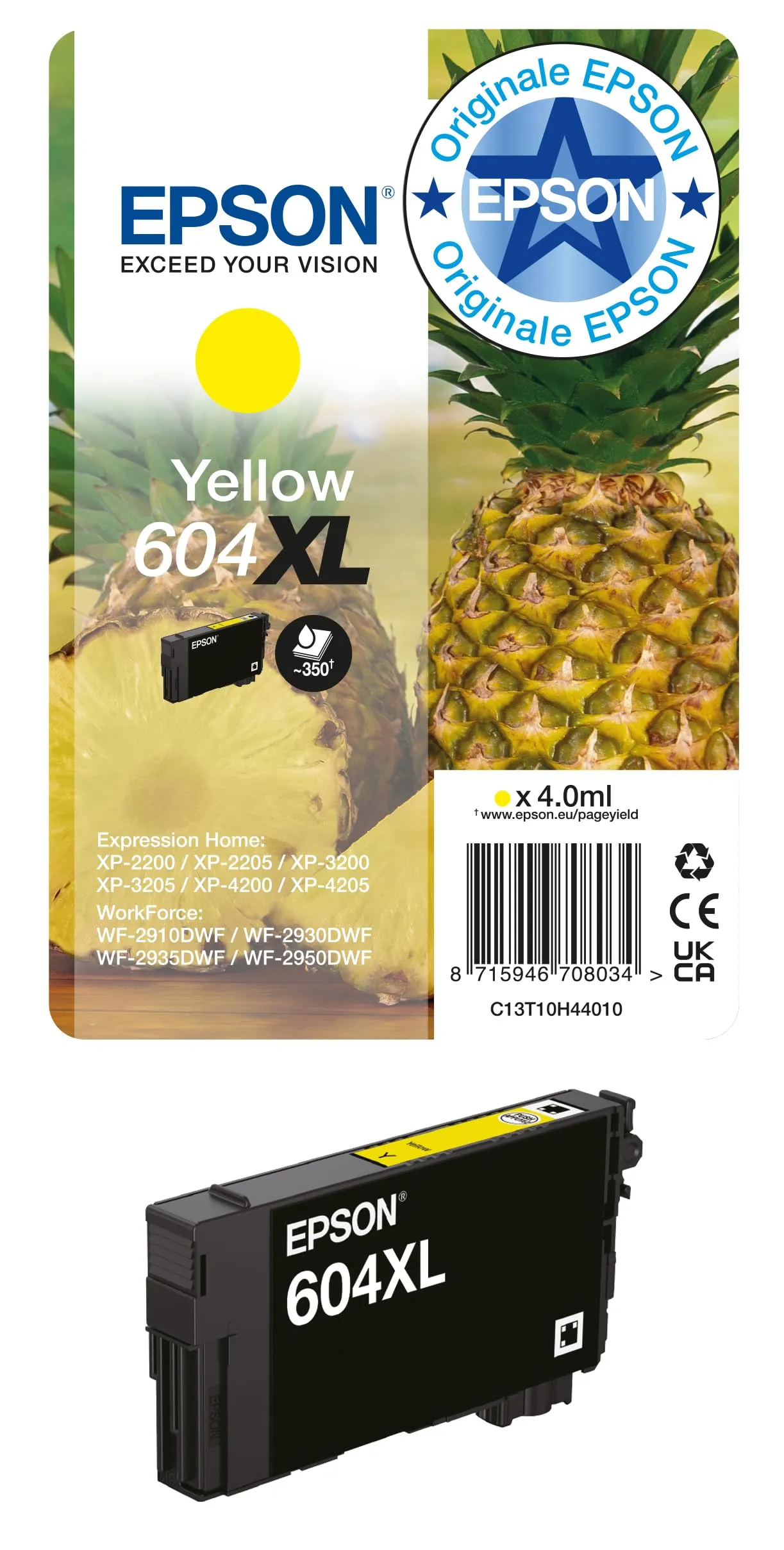 Epson 604XL Cartuccia d'Inchiostro Giallo 4.0 ml - immagine 1