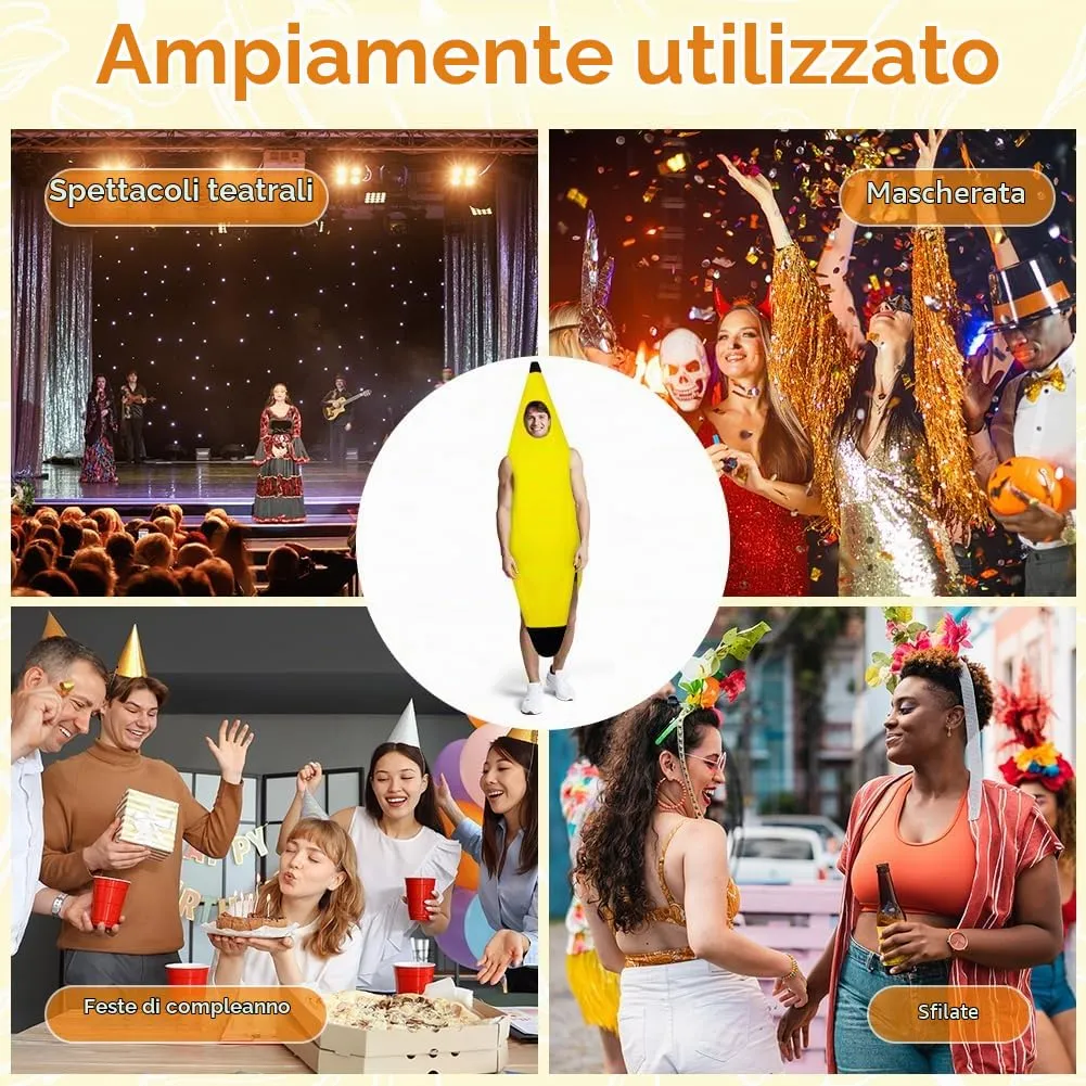 AYBUY Costume da Banana per Adulti, Unisex - immagine 7