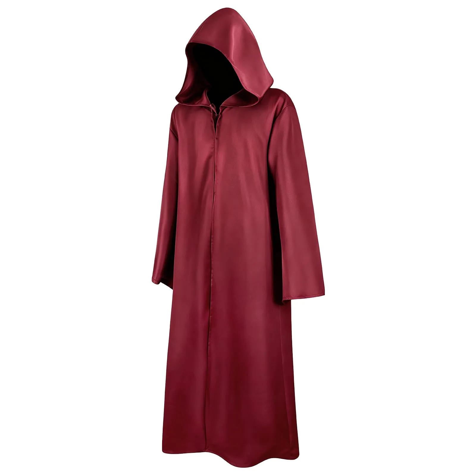 AOOWU Mantello con Cappuccio Lungo Unisex, Bordeaux (XXL) - immagine 1
