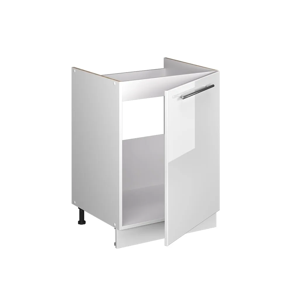 Vicco Mobile Lavello Cucina Fame-Line, Bianco Lucido/Bianco, 60 cm - immagine 7