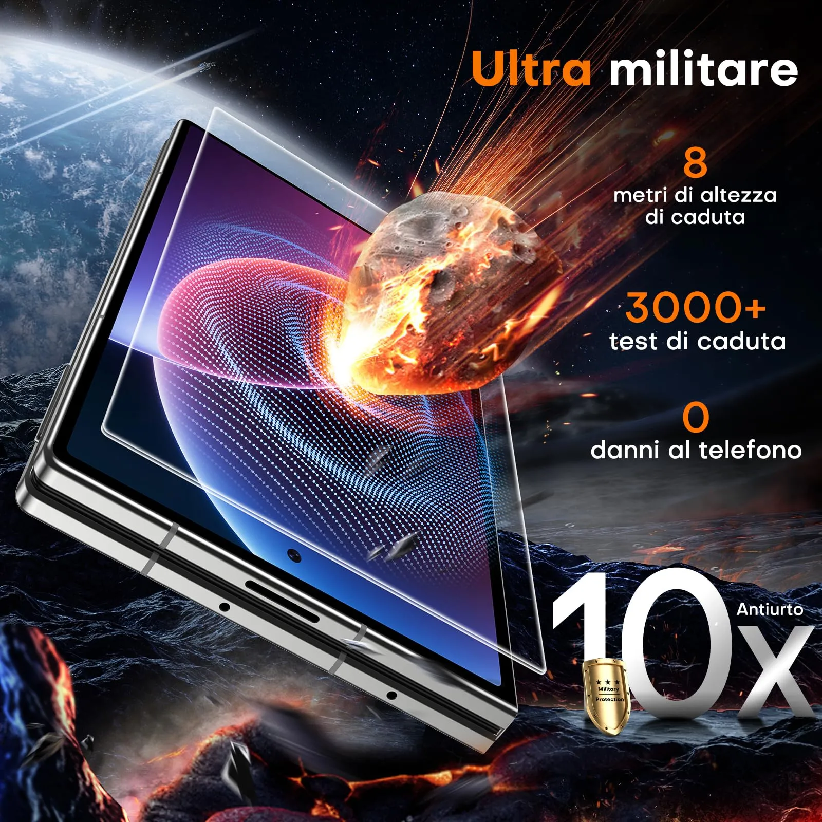 TOCOL Pellicola in Vetro Temperato per Samsung Galaxy Z Fold 8 - immagine 3
