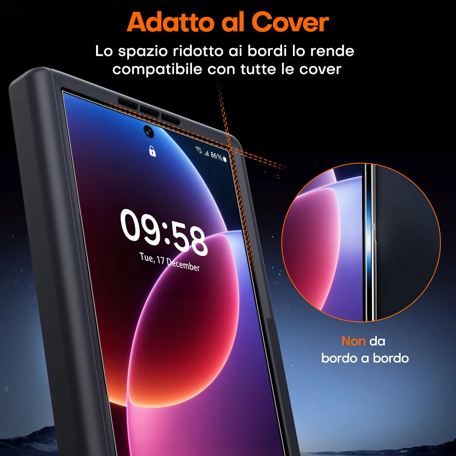 TOCOL Pellicola in Vetro Temperato per Samsung Galaxy Z Fold 8 - immagine 7