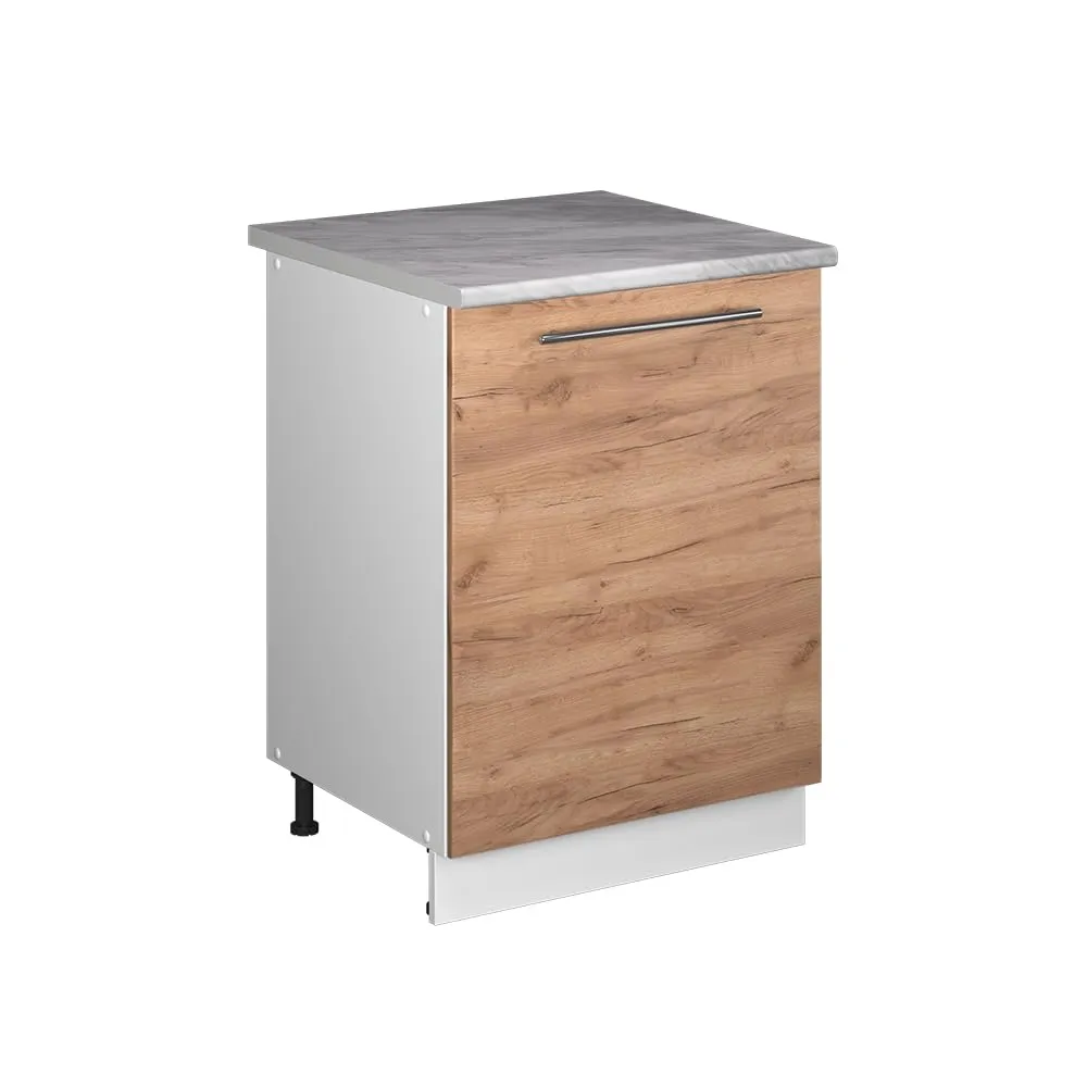 Vicco Mobile Lavello Cucina Fame-Line, Rovere Dorato/Bianco, 60 cm - immagine 1