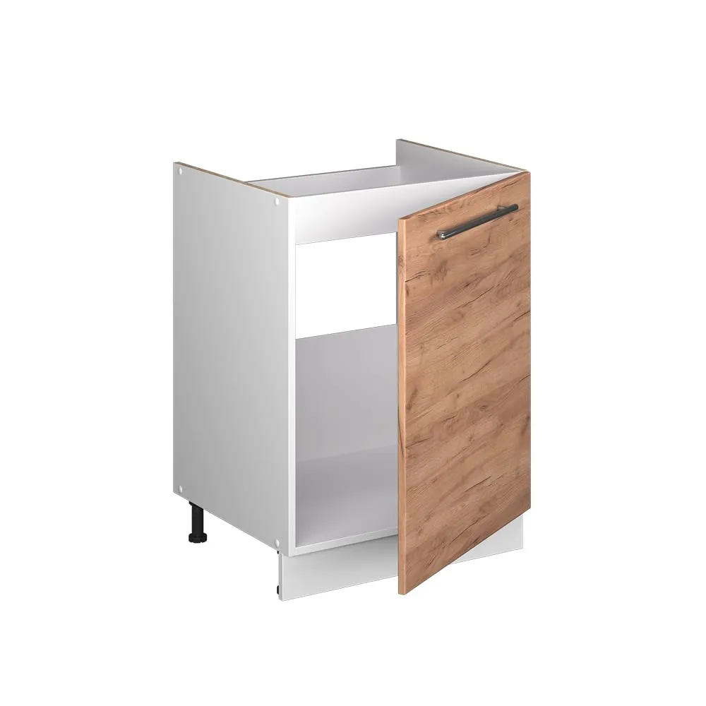 Vicco Mobile Lavello Cucina Fame-Line, Rovere Dorato/Bianco, 60 cm - immagine 7