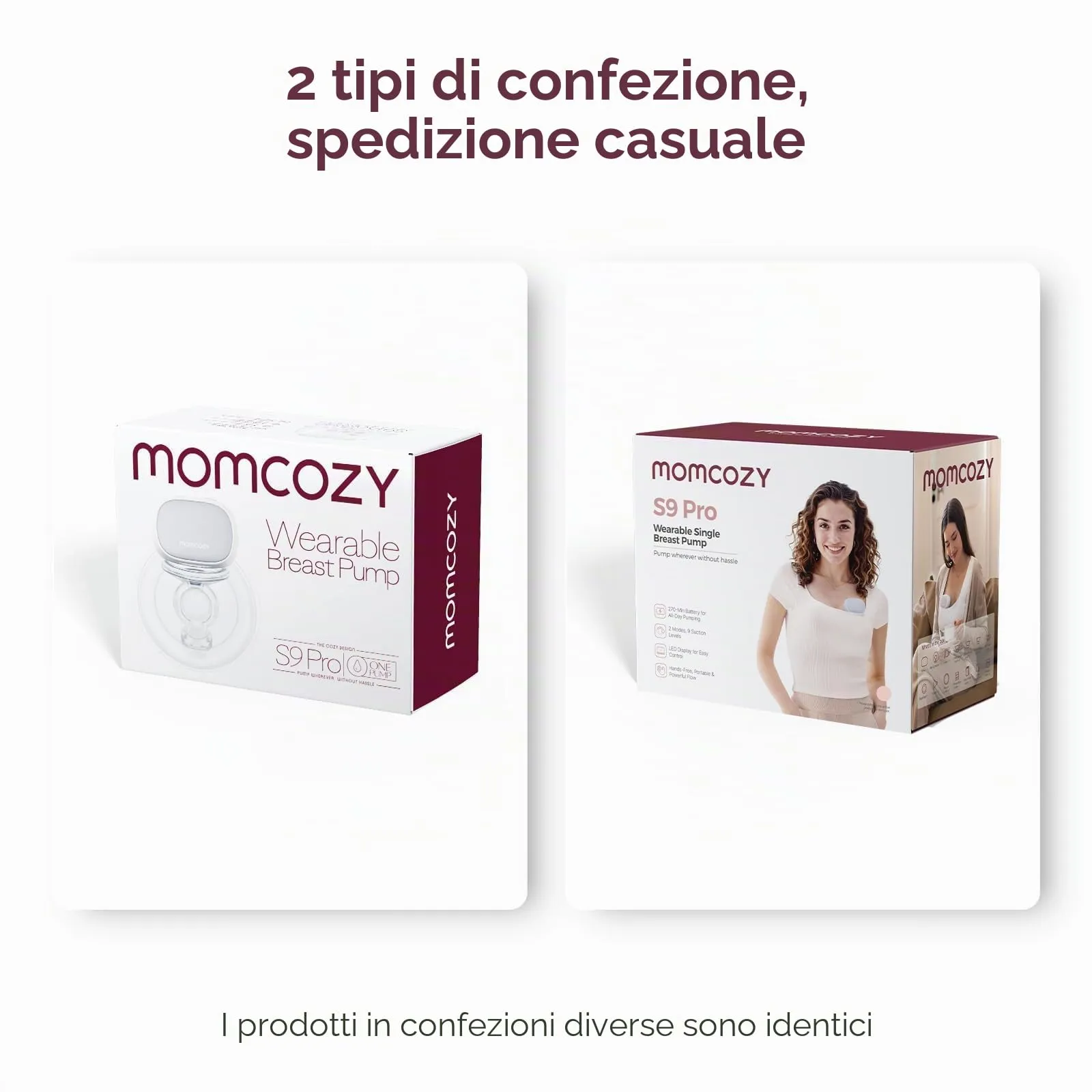 Momcozy S9 Pro Tiralatte Elettrico Indossabile Mani Libere 24mm 285mmHg - immagine 9