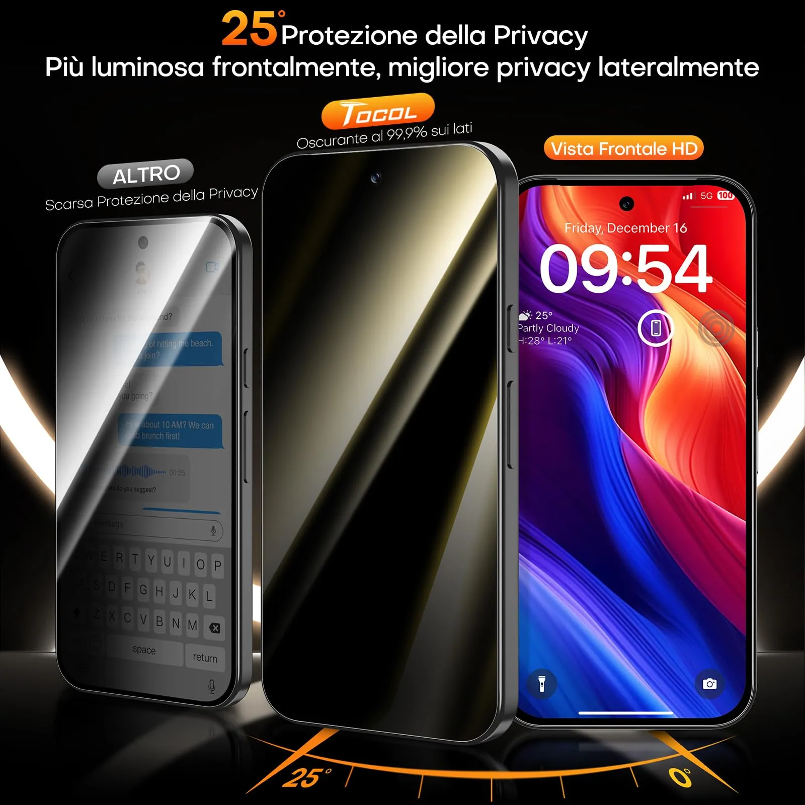 TOCOL Privacy Pellicola per Google Pixel 11 - immagine 2