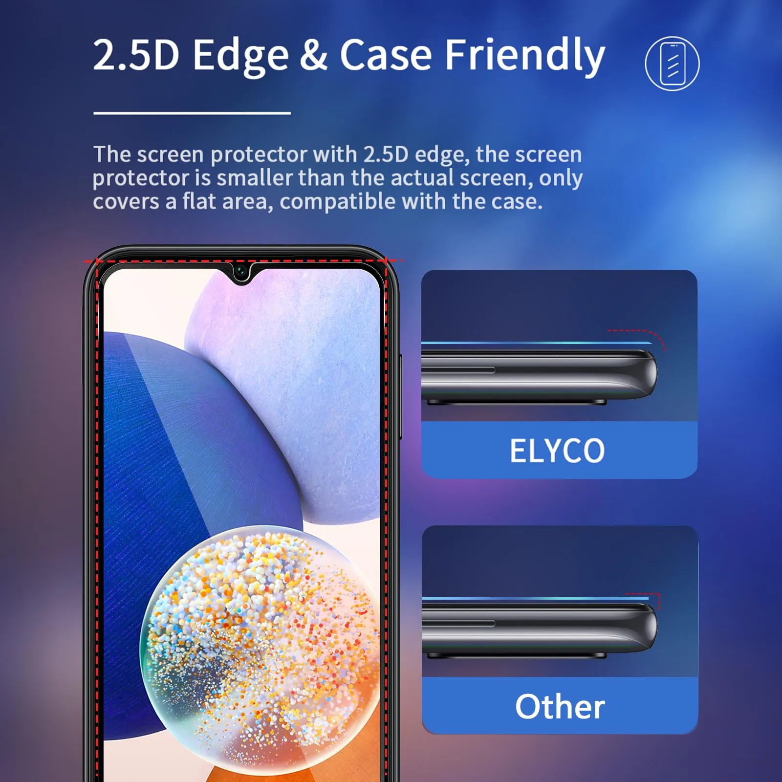 ELYCO Vetro Temperato Privacy per Samsung Galaxy A14 4G/5G, 2 Pezzi - immagine 7