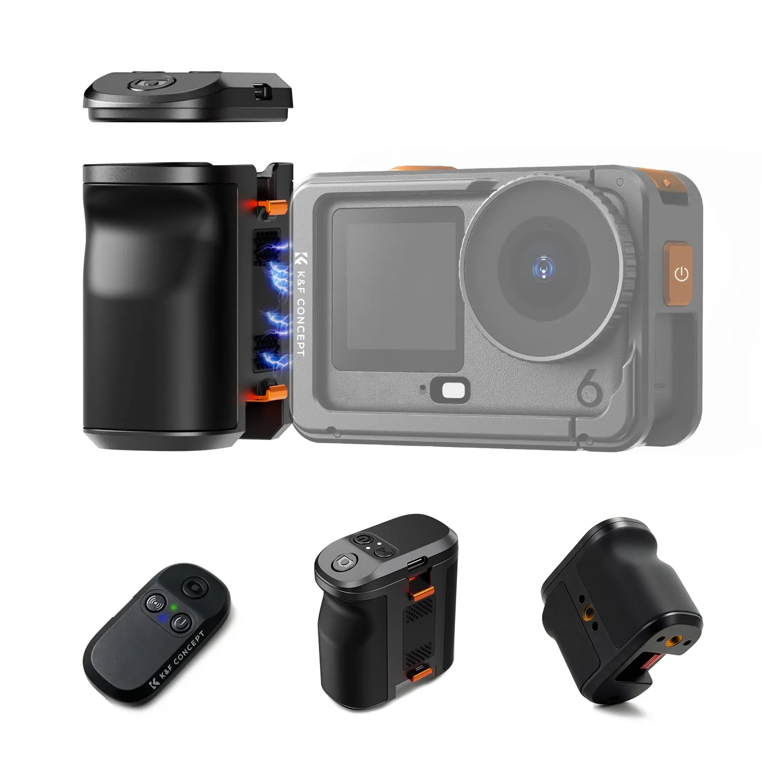K&F Concept Street Grip Bluetooth Magnetic Modular Remote Control for Osmo Action 6 - immagine 1