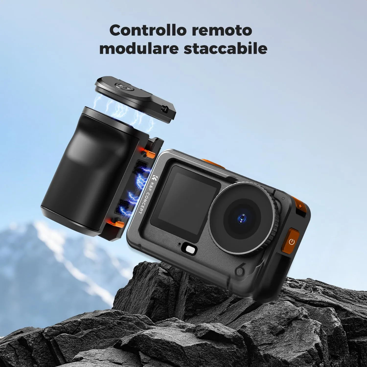 K&F Concept Street Grip Bluetooth Magnetic Modular Remote Control for Osmo Action 6 - immagine 3