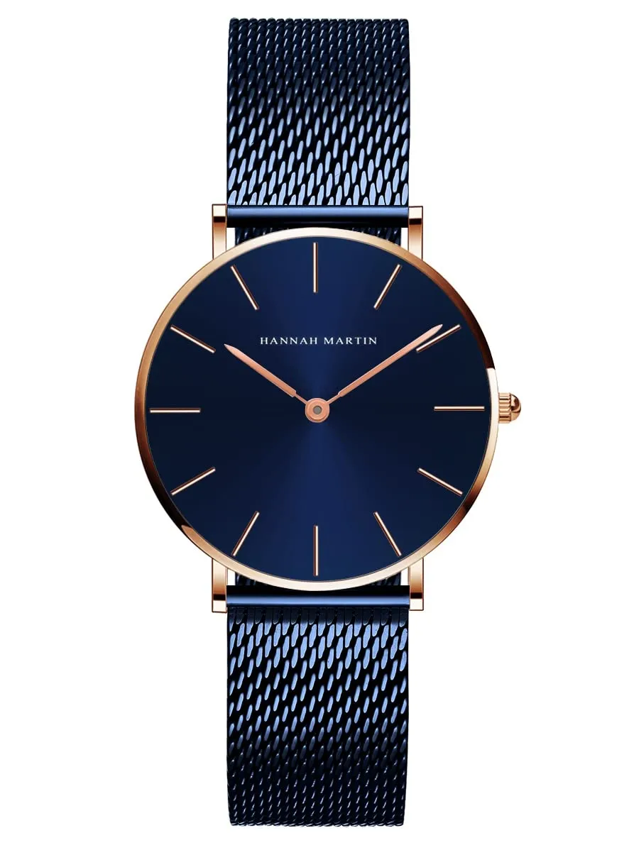 HANNAH MARTIN Orologio da Polso Donna Ultra Sottile Quarzo Acciaio Inossidabile TZCL36WFLNK - immagine 1