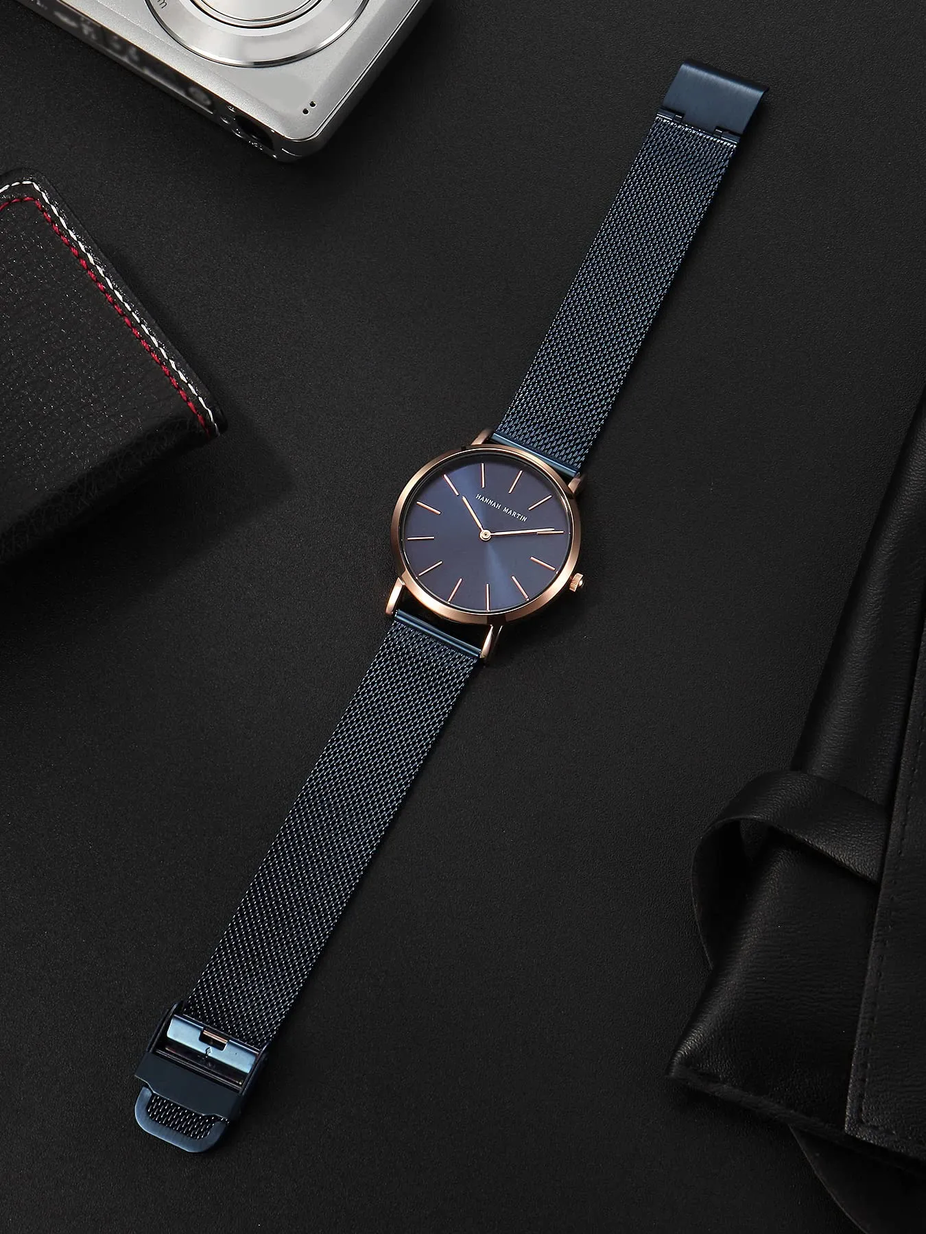 HANNAH MARTIN Orologio da Polso Donna Ultra Sottile Quarzo Acciaio Inossidabile TZCL36WFLNK - immagine 4