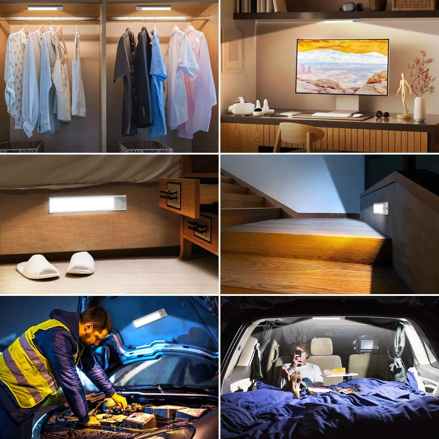 OUILA Luce Armadio LED con Sensore di Movimento, 20.5cm-2Pcs, GLS-C015 - immagine 7