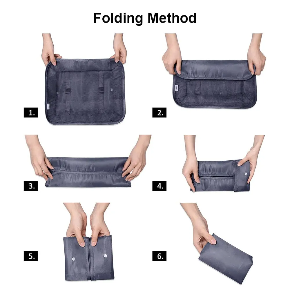 OSDUE Organizer Valigie, Set di 8 Cubi di Viaggio per Abbigliamento, Intimo e Calzature, Grigio - immagine 7