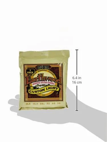 Ernie Ball Earthwood Custom Light 80/20 Bronze Acoustic Guitar Strings, 11.5-54, 3-Pack - immagine 3