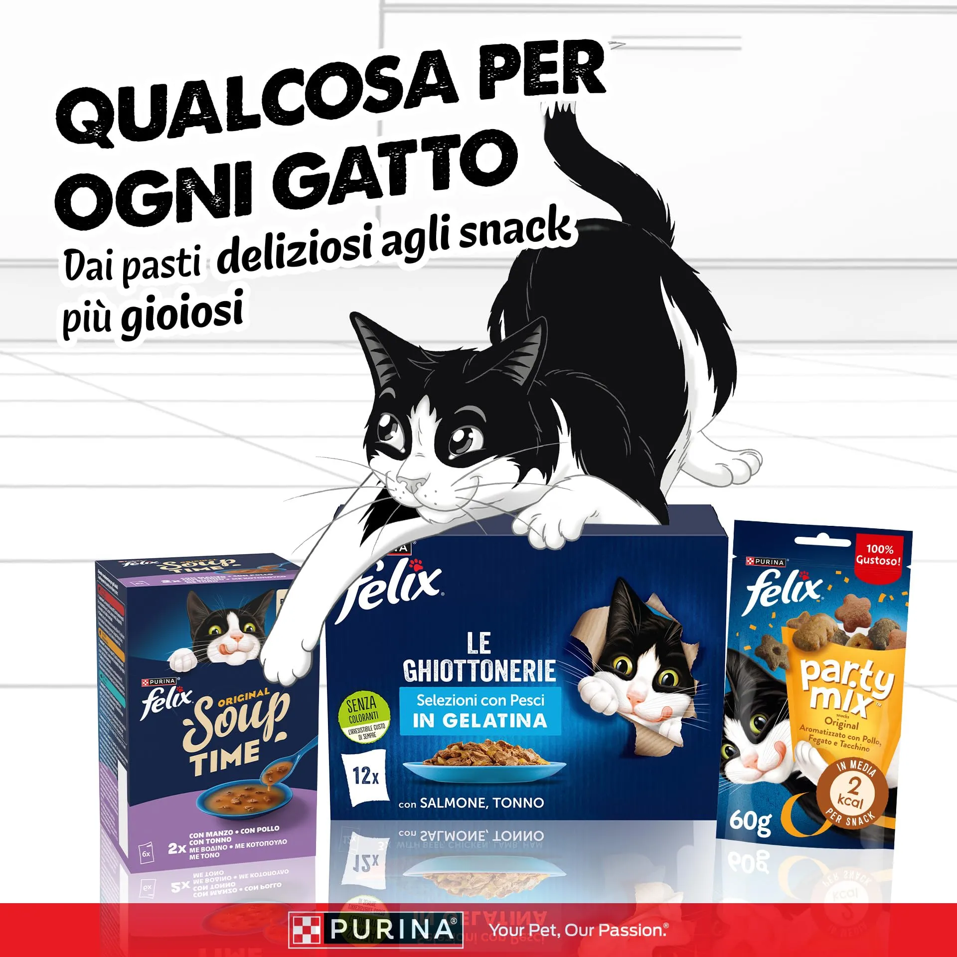 Felix Le Ghiottonerie Cibo Umido per Gatti Adulti, Carne, 80 x 85g - immagine 8