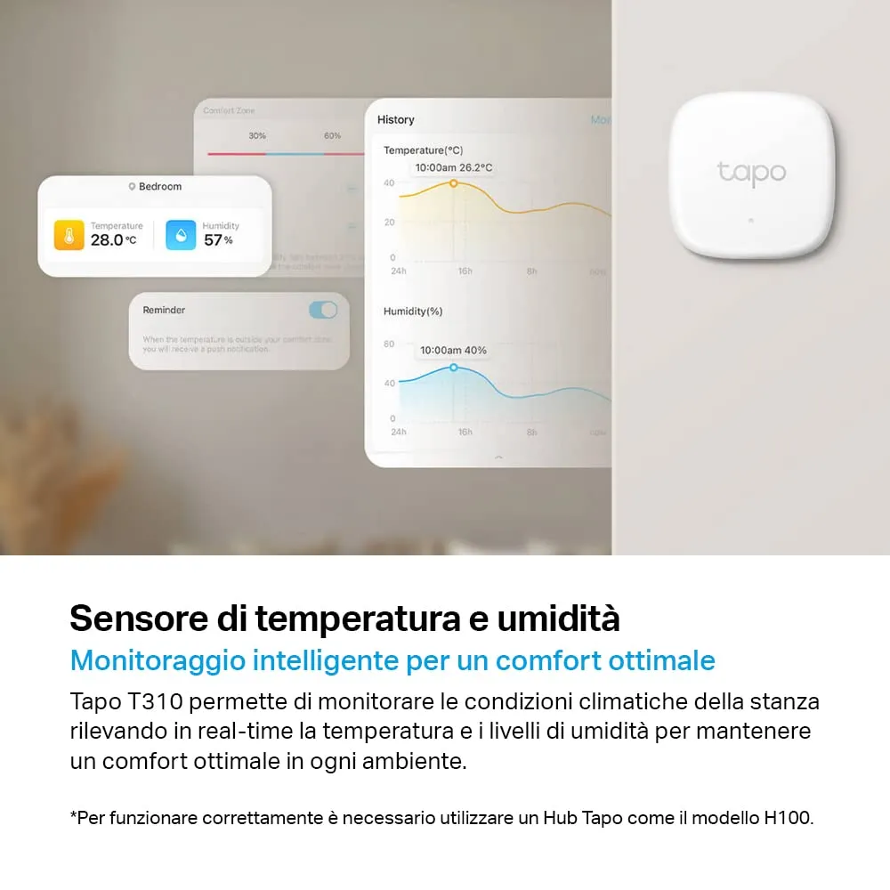Tapo T310 Sensore Temperatura e Umidità Smart - immagine 2