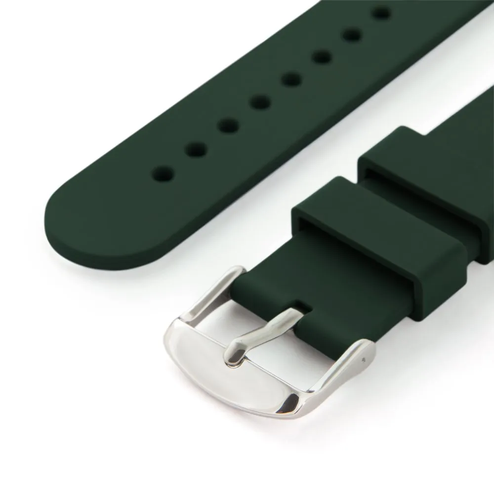 Archer Watch Straps Cinturini a Sgancio Rapido in Silicone, British Racing Green, 20mm - immagine 5