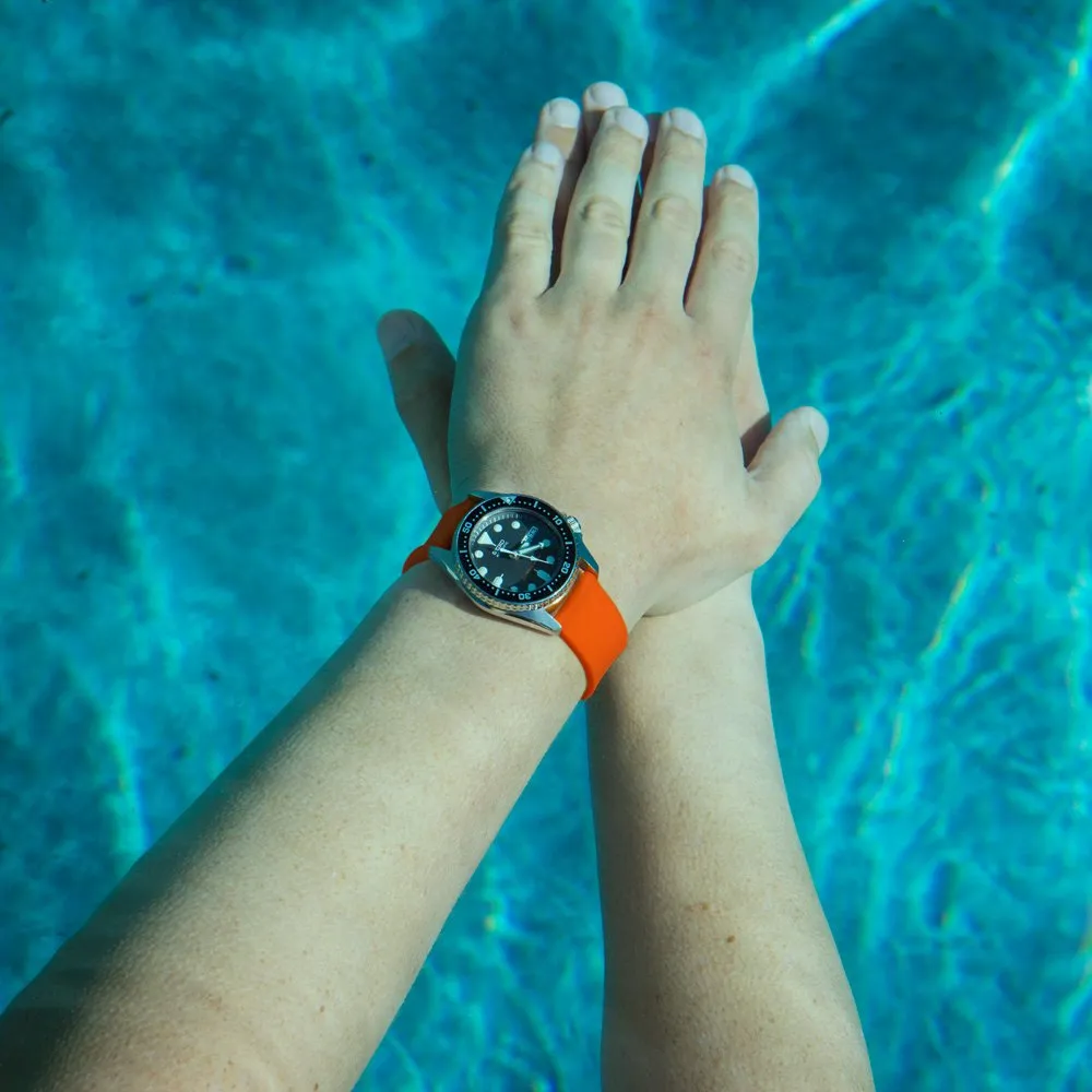 Archer Watch Straps Cinturini a Sgancio Rapido in Silicone, Arancione Portland, 22mm - immagine 4