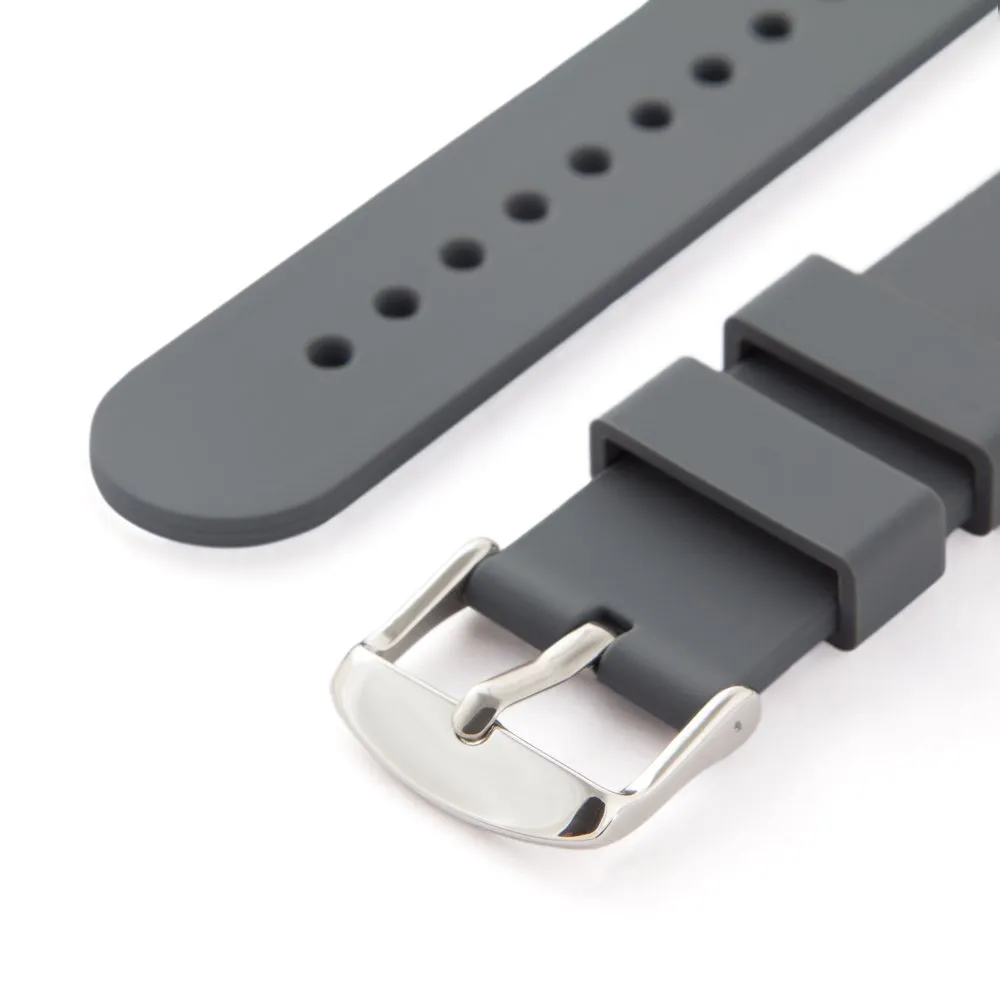 Archer Watch Straps Cinturini a Sgancio Rapido in Silicone, Grafite, 16mm - immagine 5
