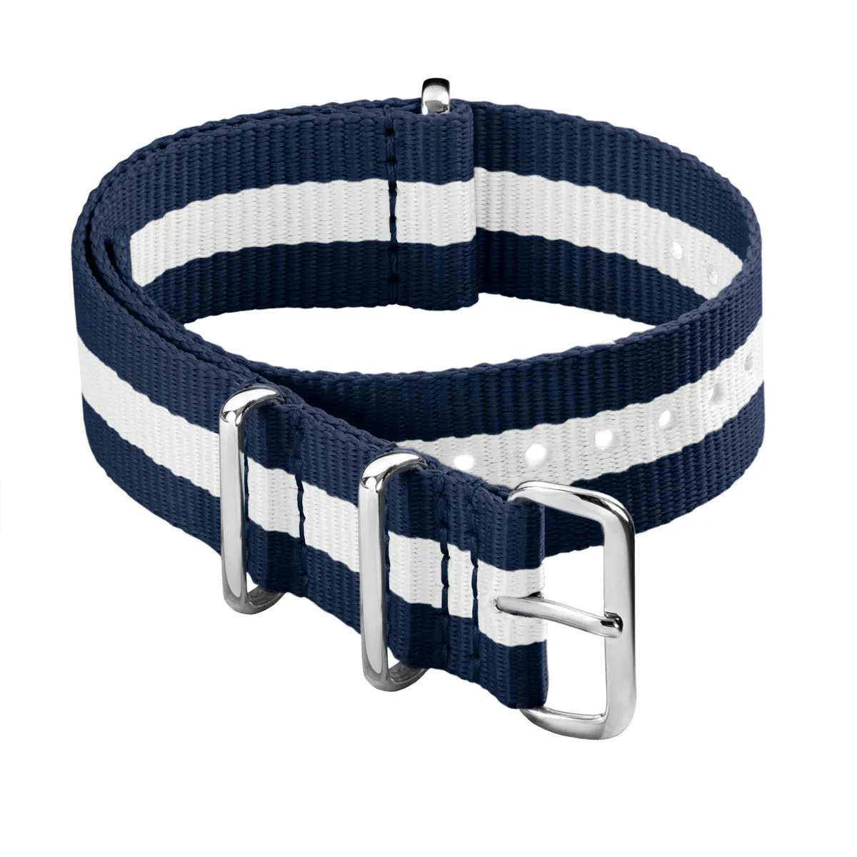 Archer Watch Straps NATO Nylon Watch Strap - Navy and White, 22mm - immagine 1