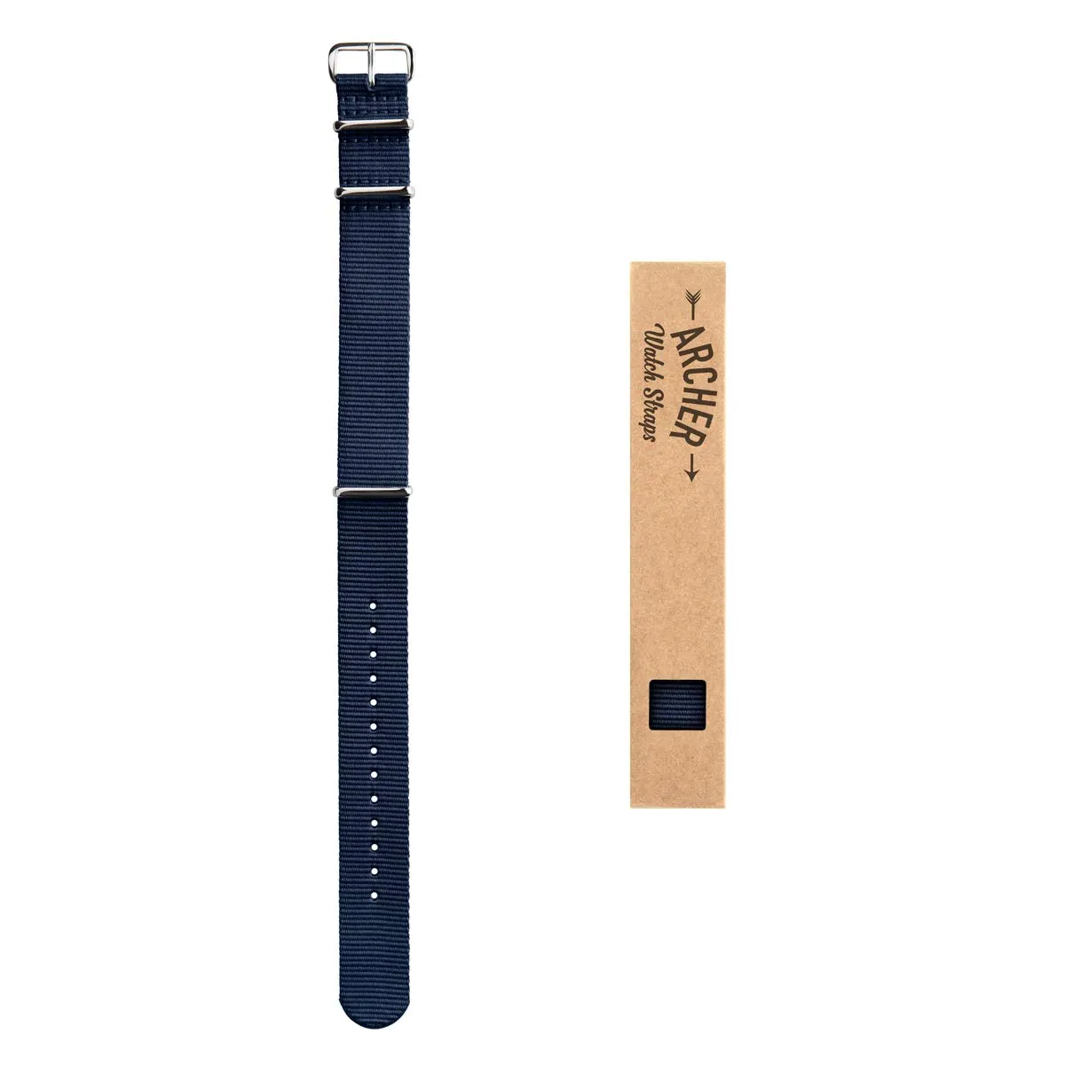 Archer Watch Straps Classic Nylon NATO Strap (Navy, 18mm) - immagine 6