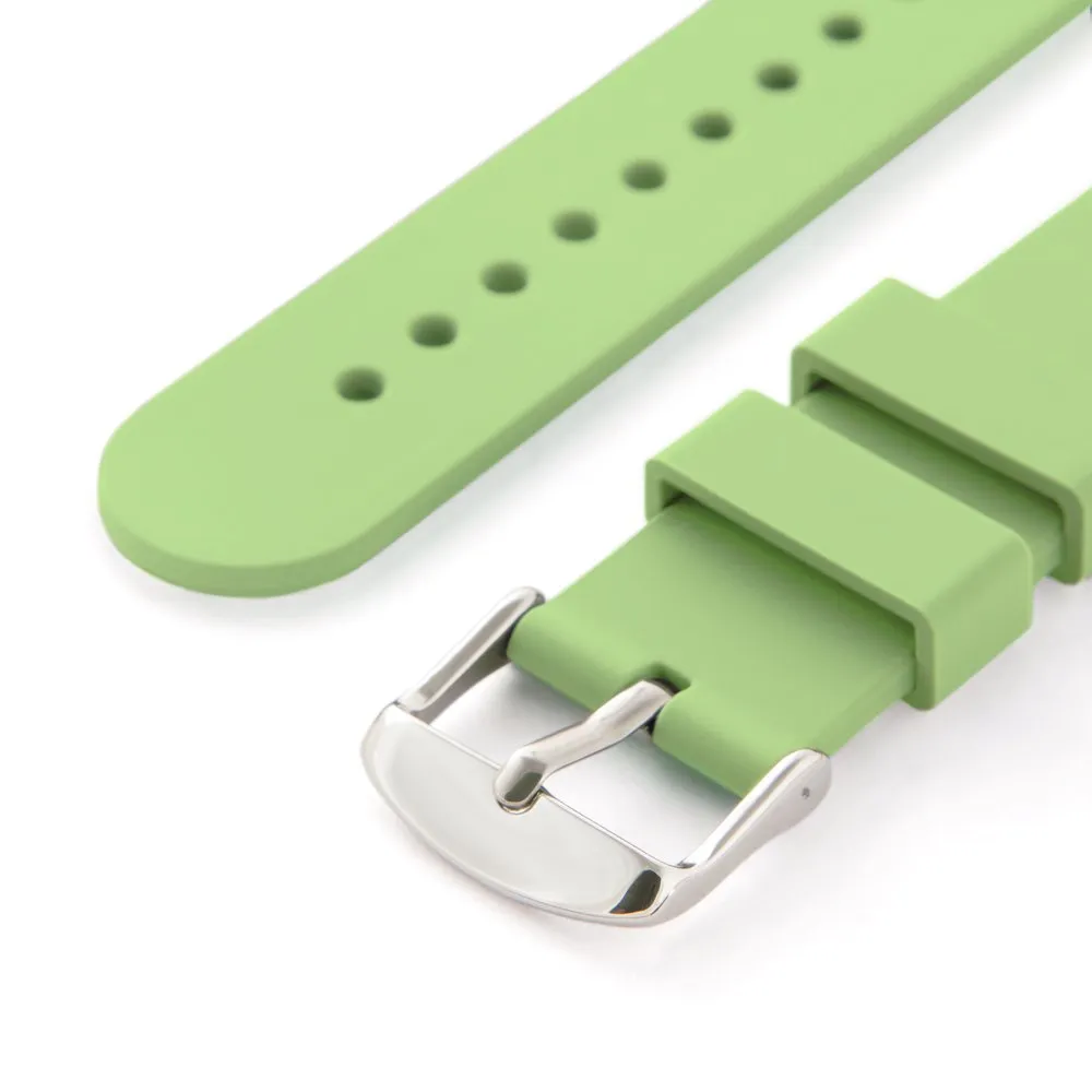 Archer Watch Straps Cinturini a Sgancio Rapido in Silicone, Verde Tè, 18mm - immagine 5