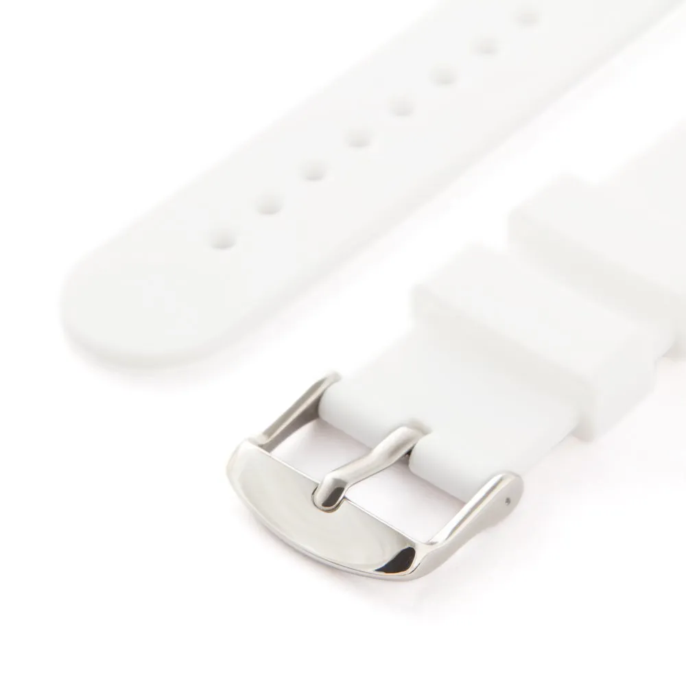 Archer Watch Straps Cinturini a Sgancio Rapido in Silicone, Bianco, 20mm - immagine 5