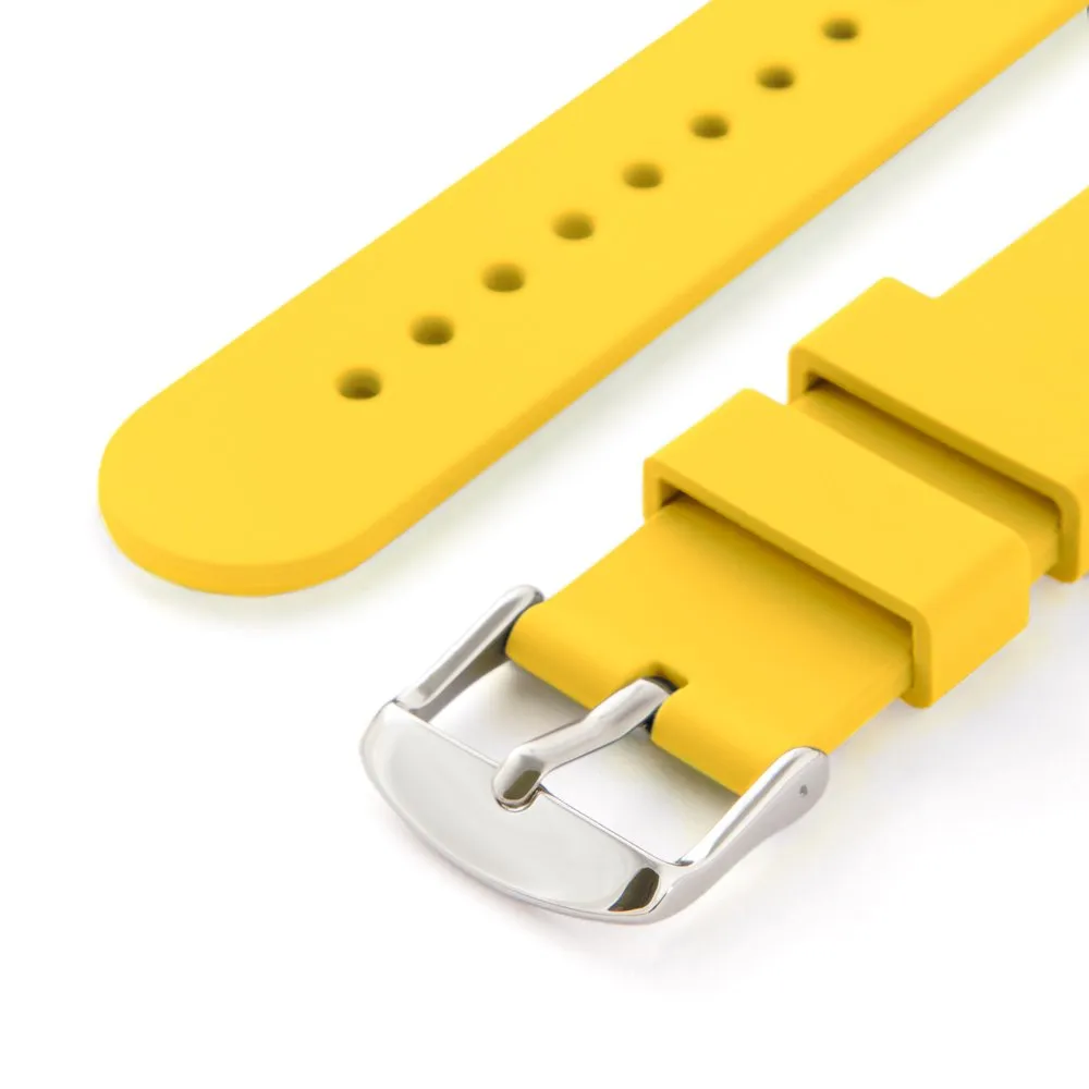 Archer Watch Straps Cinturini a Sgancio Rapido in Silicone Giallo Napoli 18mm - immagine 5