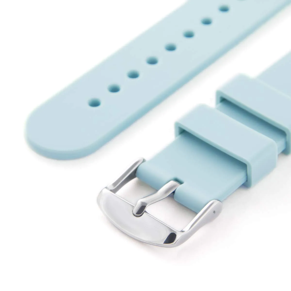 Archer Watch Straps Cinturini a Sgancio Rapido in Silicone, Azzurro Polvere, 20mm - immagine 5