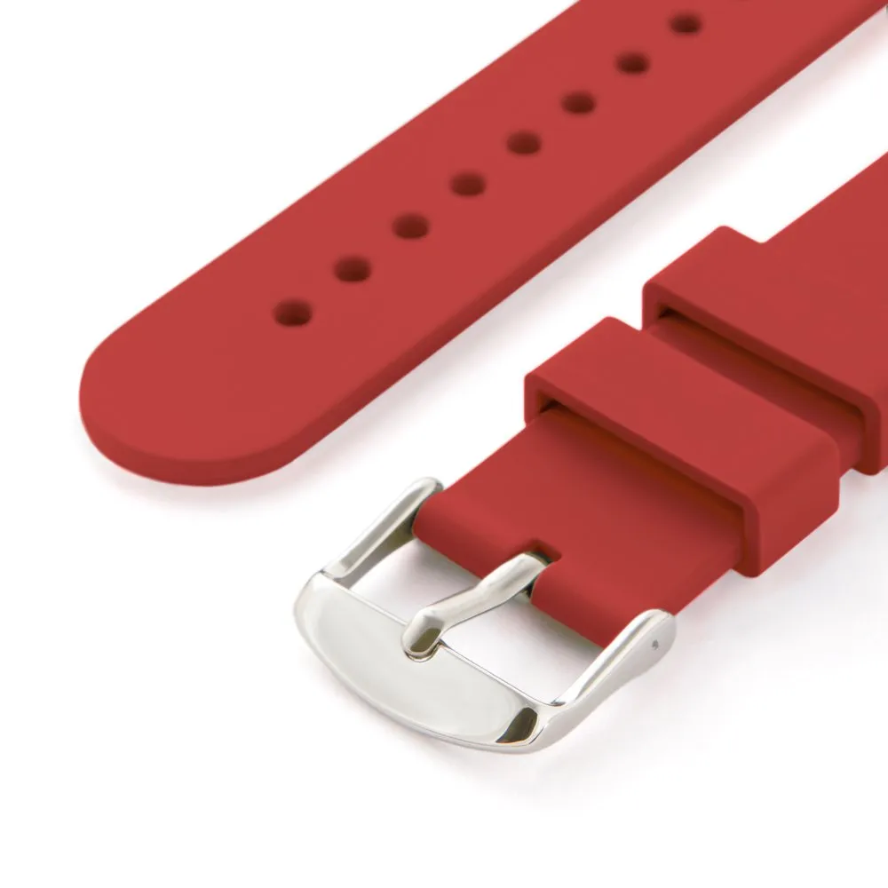 Archer Watch Straps Cinturini a Sgancio Rapido in Silicone, Rosso Veneziano, 18mm - immagine 5