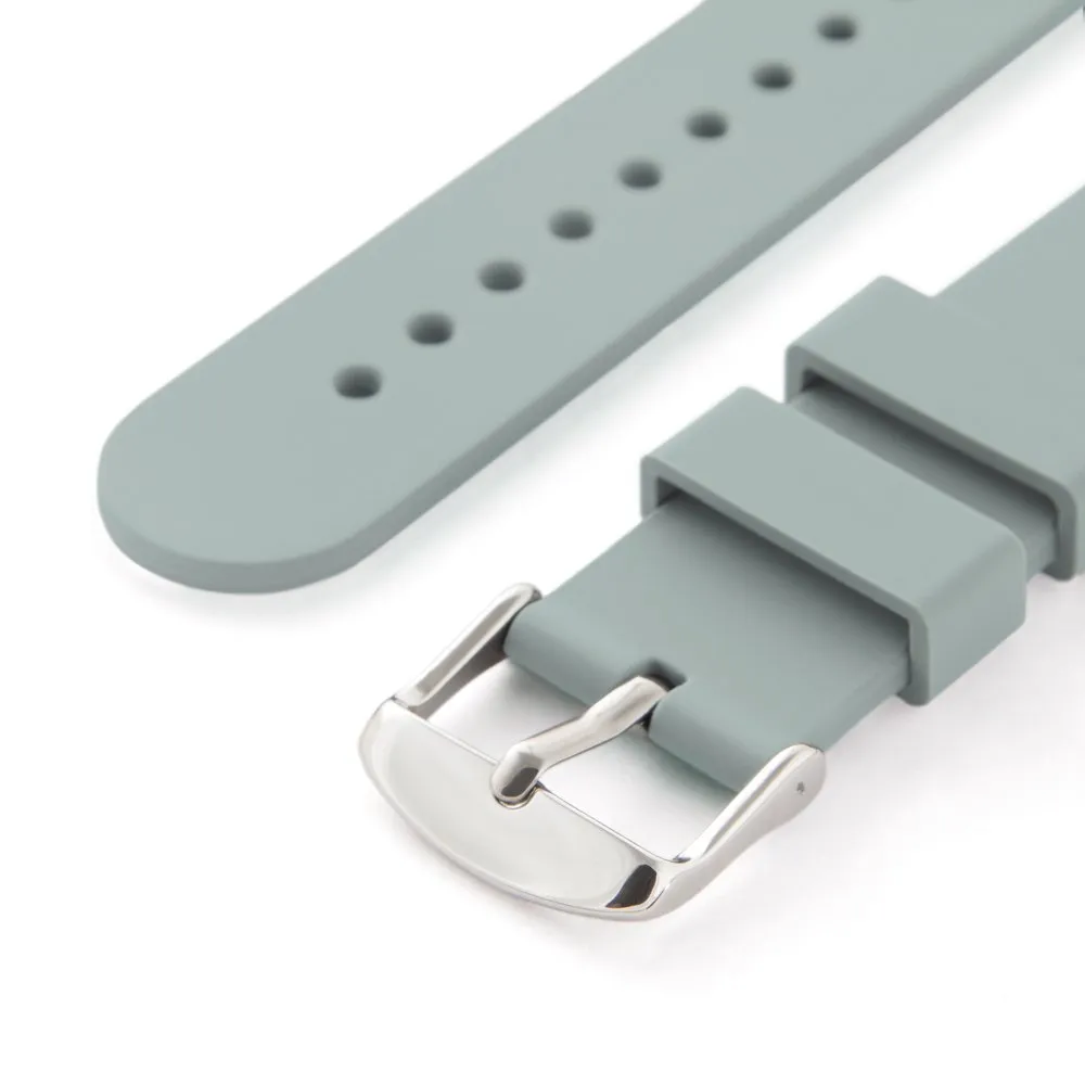 Archer Watch Straps Cinturini a Sgancio Rapido in Silicone, Grigio Cadetto, 18mm - immagine 5