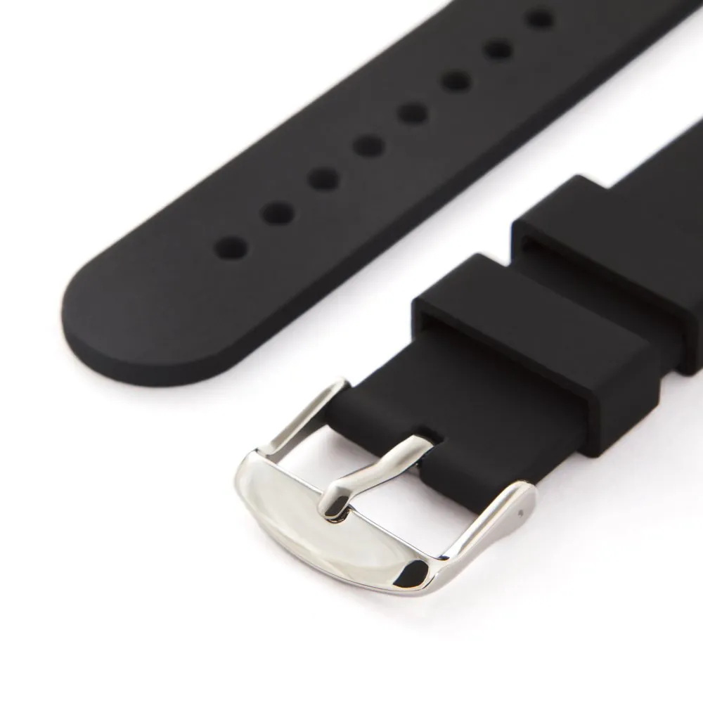 Archer Watch Straps Cinturini a Sgancio Rapido in Silicone Nero 16mm - immagine 5