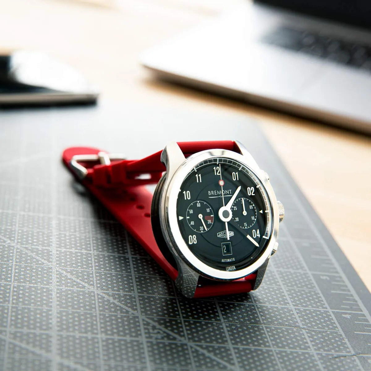 Archer Watch Straps Cinturini a Sgancio Rapido in Silicone, Rosso Veneziano, 16mm - immagine 4