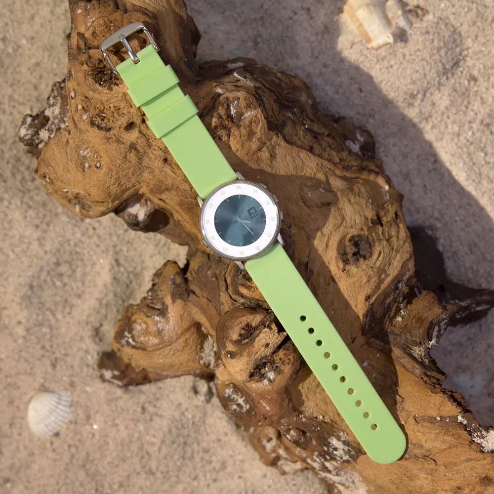 Archer Watch Straps Cinturini a Sgancio Rapido in Silicone, Verde Tè, 24mm - immagine 3