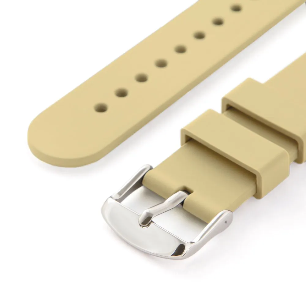 Archer Watch Straps Cinturini a Sgancio Rapido in Silicone - Sabbia, 18mm - immagine 5