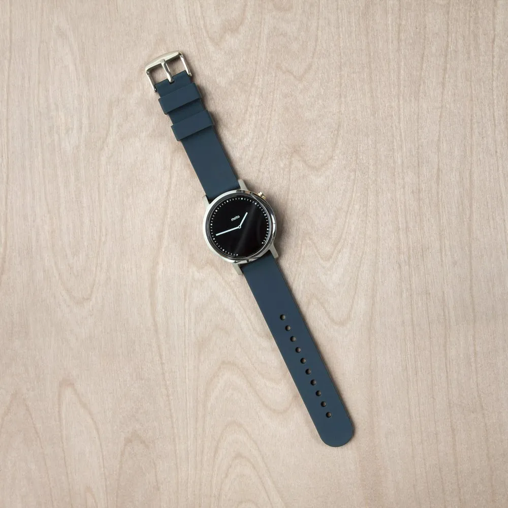 Archer Watch Straps Cinturini a Sgancio Rapido in Silicone, Blu Notte, 18mm - immagine 3