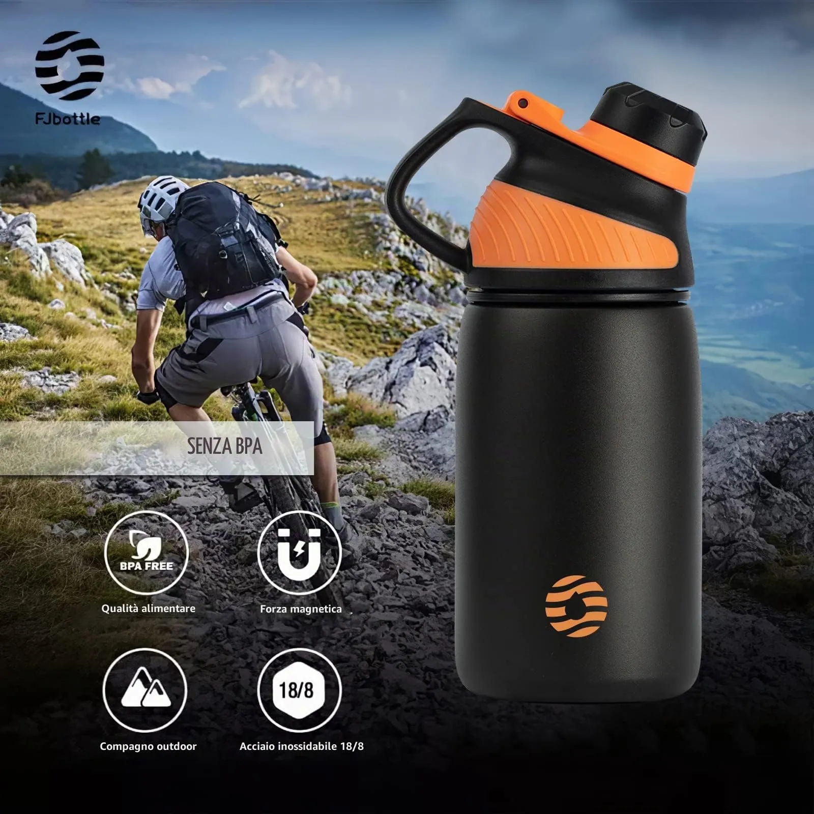 Fjbottle Borraccia Termica in Acciaio Inox con Tappo Magnetico, 400ml - immagine 8