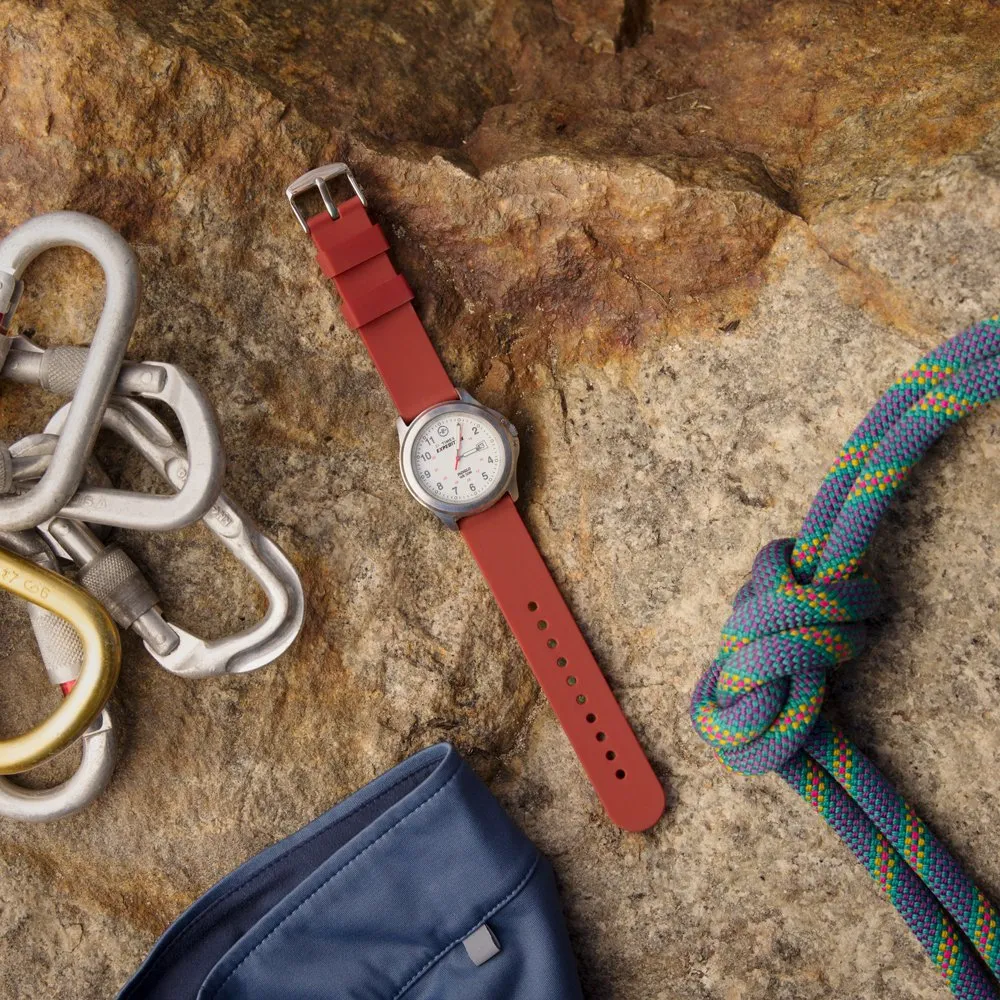Archer Watch Straps Cinturini a Sgancio Rapido in Silicone, Rosso Veneziano, 21mm - immagine 3