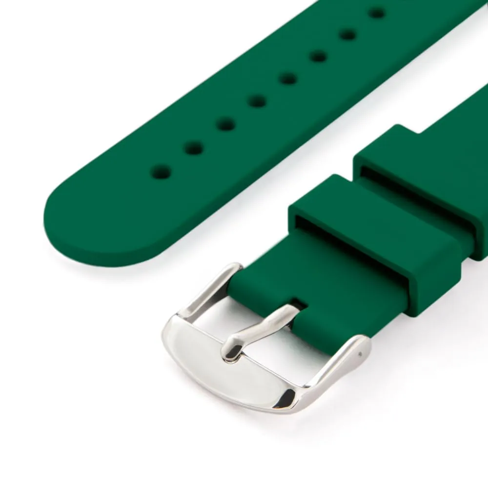 Archer Watch Straps Cinturini a Sgancio Rapido in Silicone, Verde Trifoglio, 18mm - immagine 5