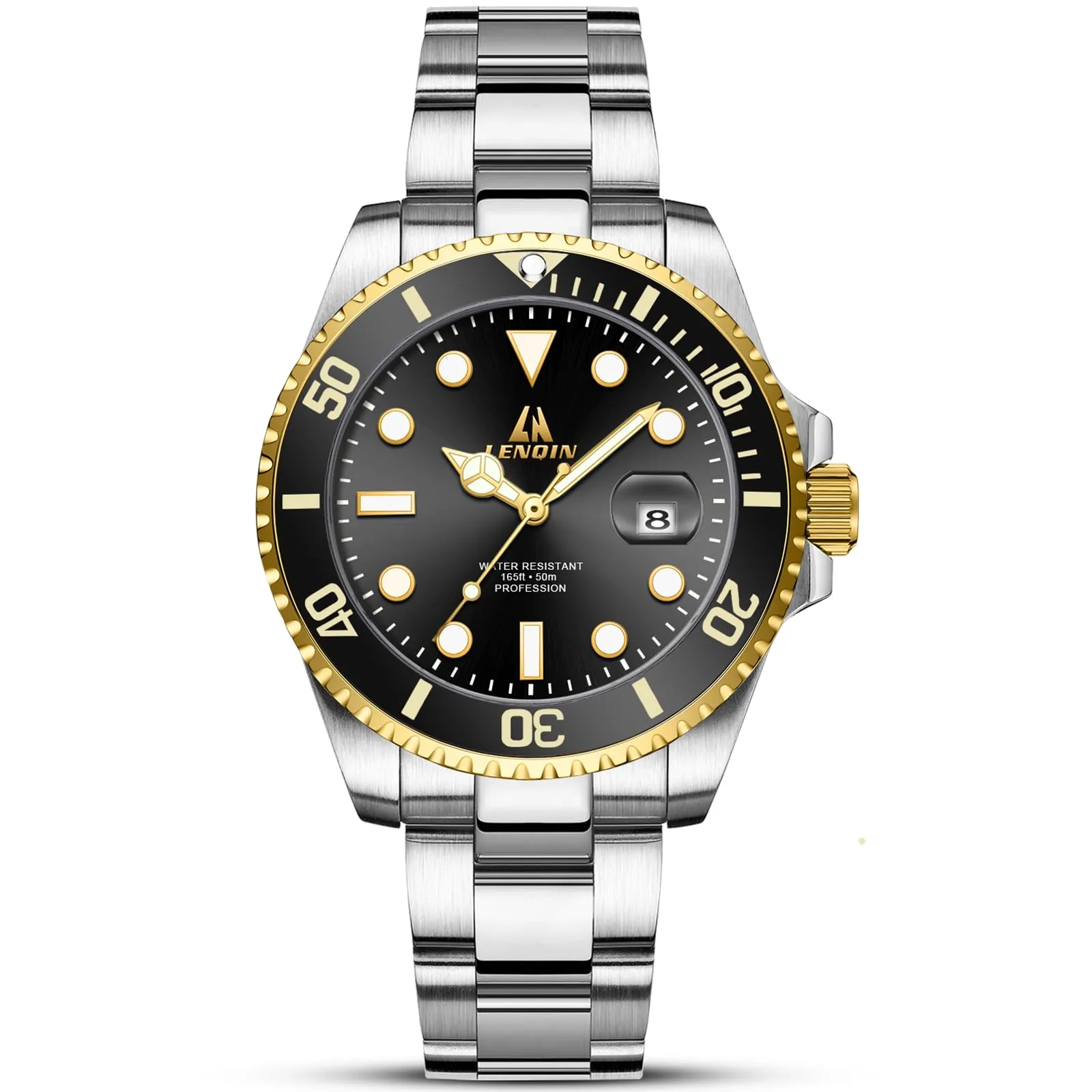 LN LENQIN Orologio Uomo Acciaio Analogico al Quarzo Impermeabile 0341 - immagine 1