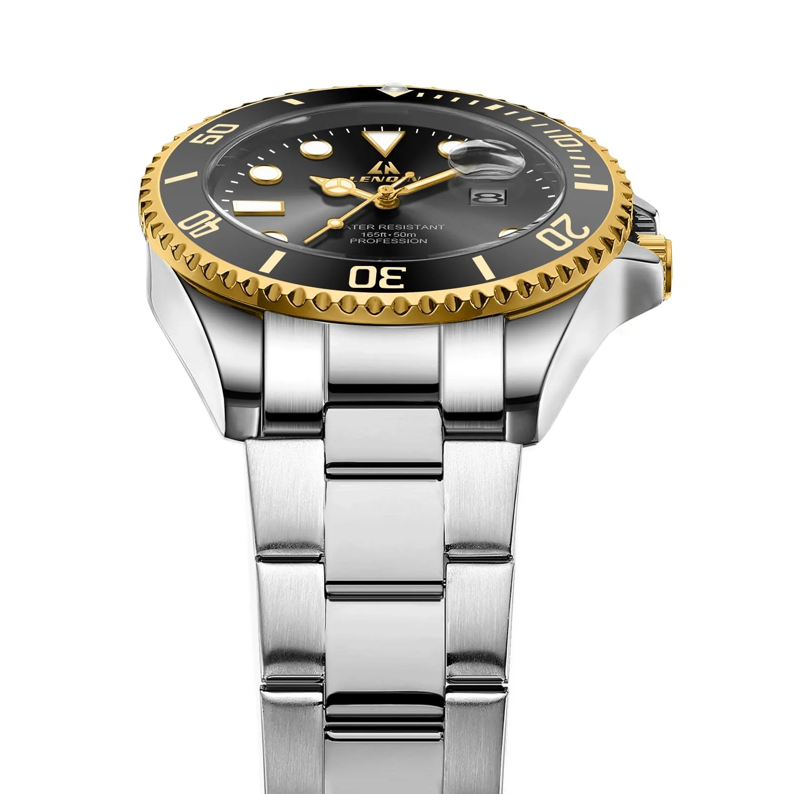 LN LENQIN Orologio Uomo Acciaio Analogico al Quarzo Impermeabile 0341 - immagine 3