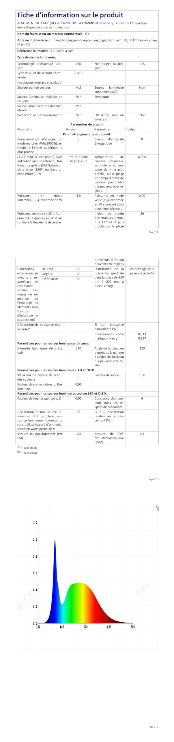 GY Lampadine GU10 LED, 4.9W, 790 Lumen, 6500K Bianco Freddo, 10 pezzi - immagine 12