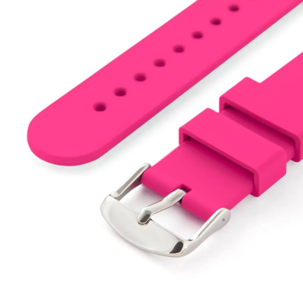 Archer Watch Straps Cinturini a Sgancio Rapido in Silicone, Rosa Elettrico, 22mm - immagine 5