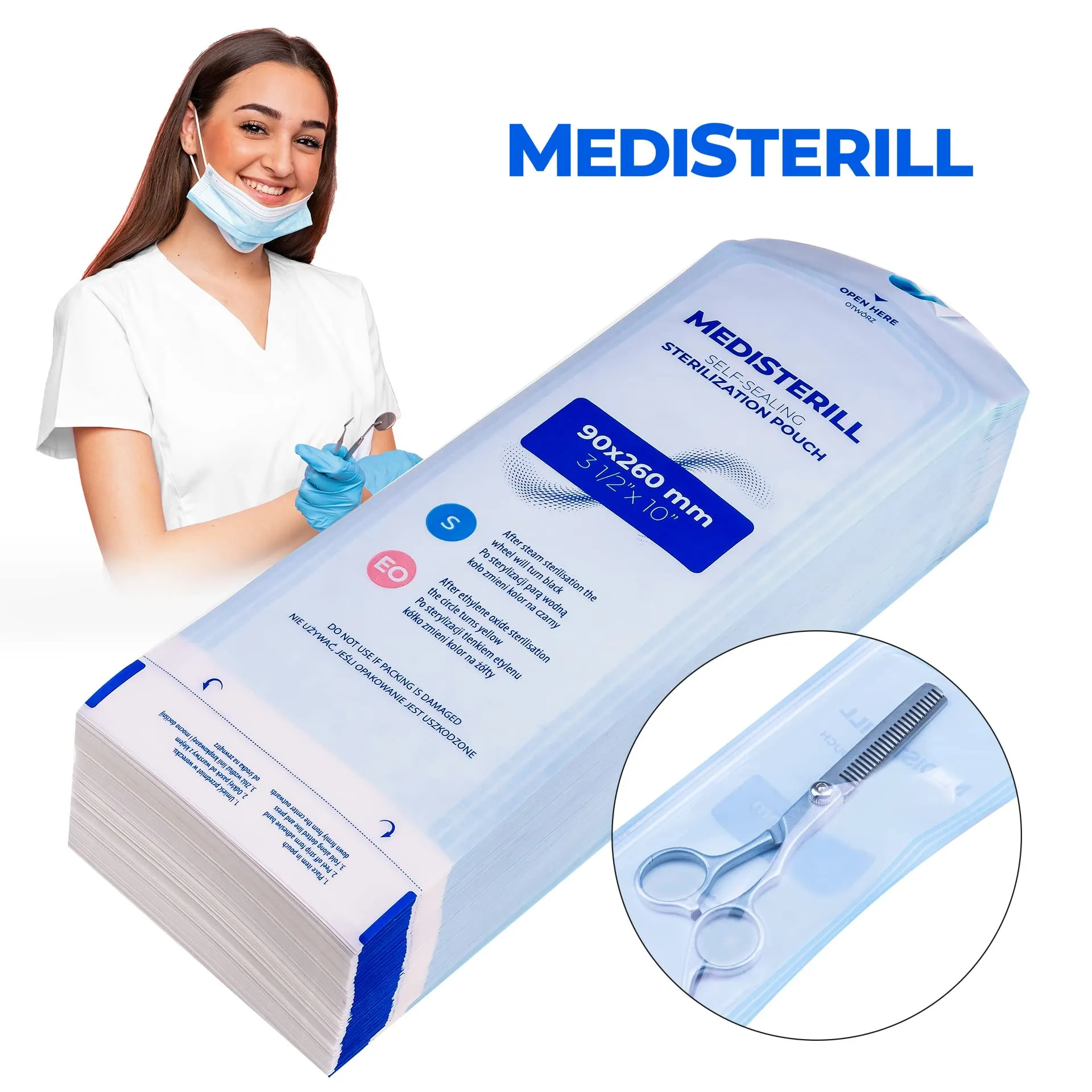 Clavier Sacchetti Autosigillanti per Sterilizzazione Dentale in PVC, 57x130, 200 Pezzi - immagine 6
